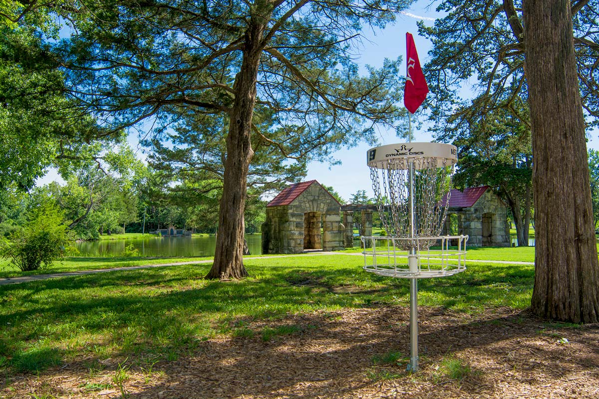 Disc golf course at Peter Pan Park in Emporia, Kansas